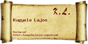 Kugyela Lajos névjegykártya