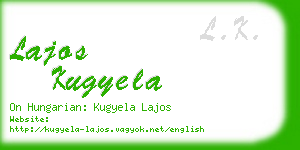 lajos kugyela business card